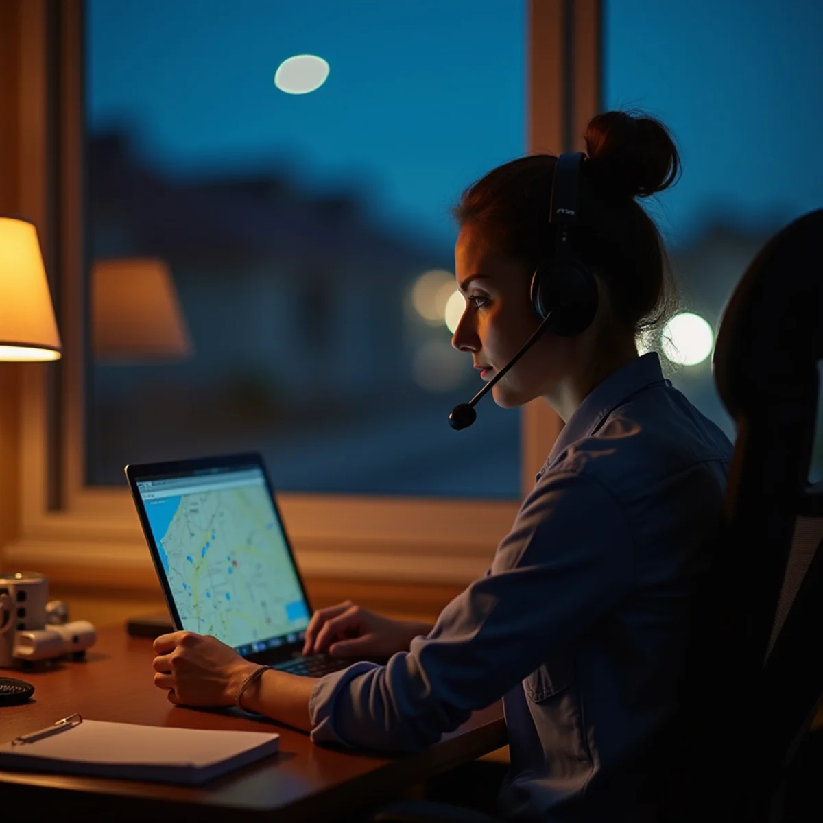 Dispatcher answering a mold help call at night for Buena Park, CA homeowners