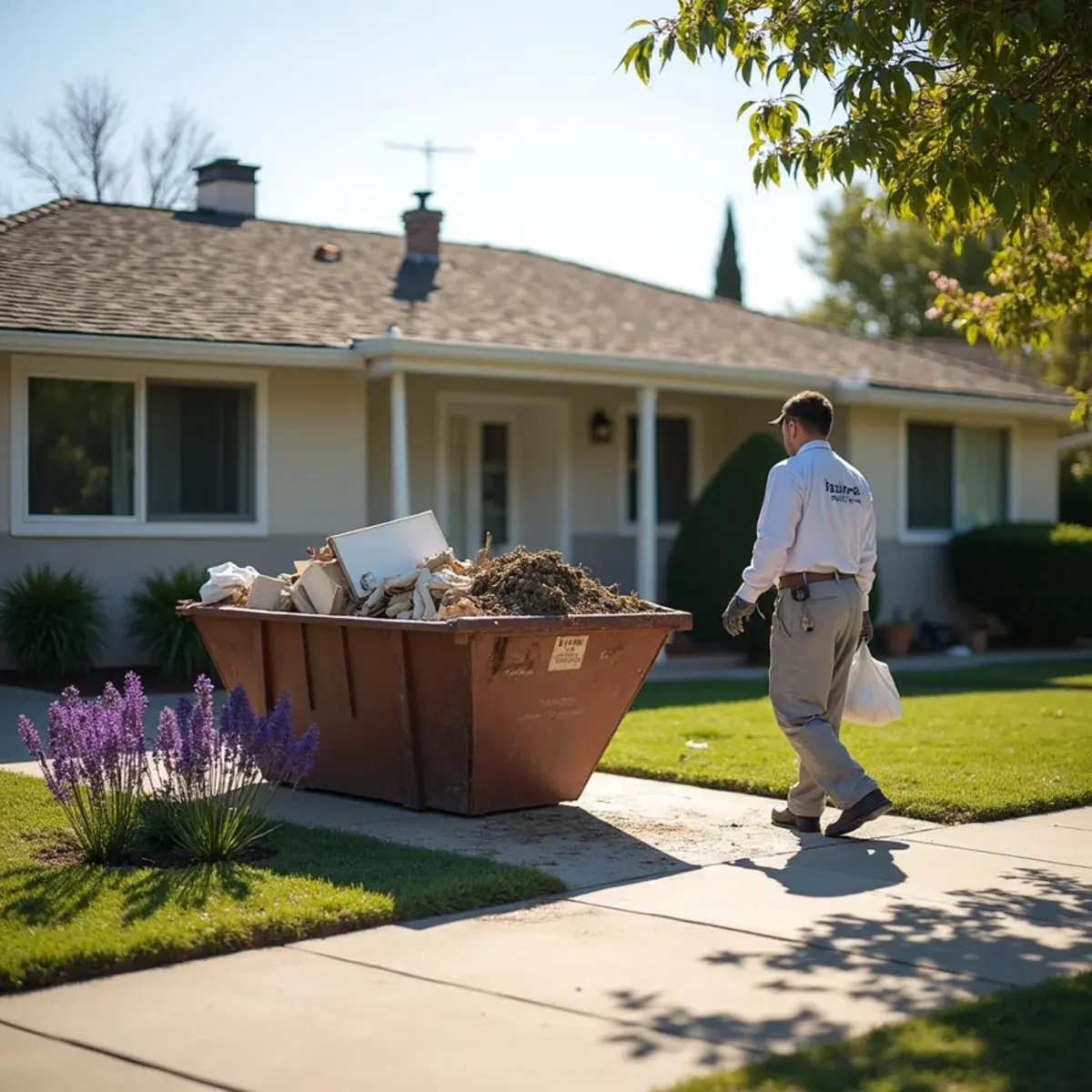 Owner-occupied 1970s ranch home in Cypress, CA with a bathroom remodel underway